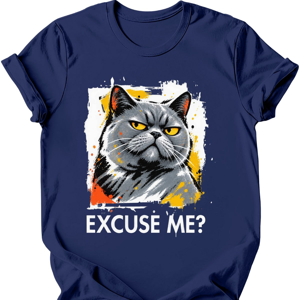 ‘Excuse Me?’ — British Shorthair — Navy