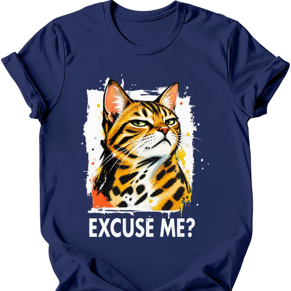 ‘Excuse Me?’ — Bengal Cat — Navy