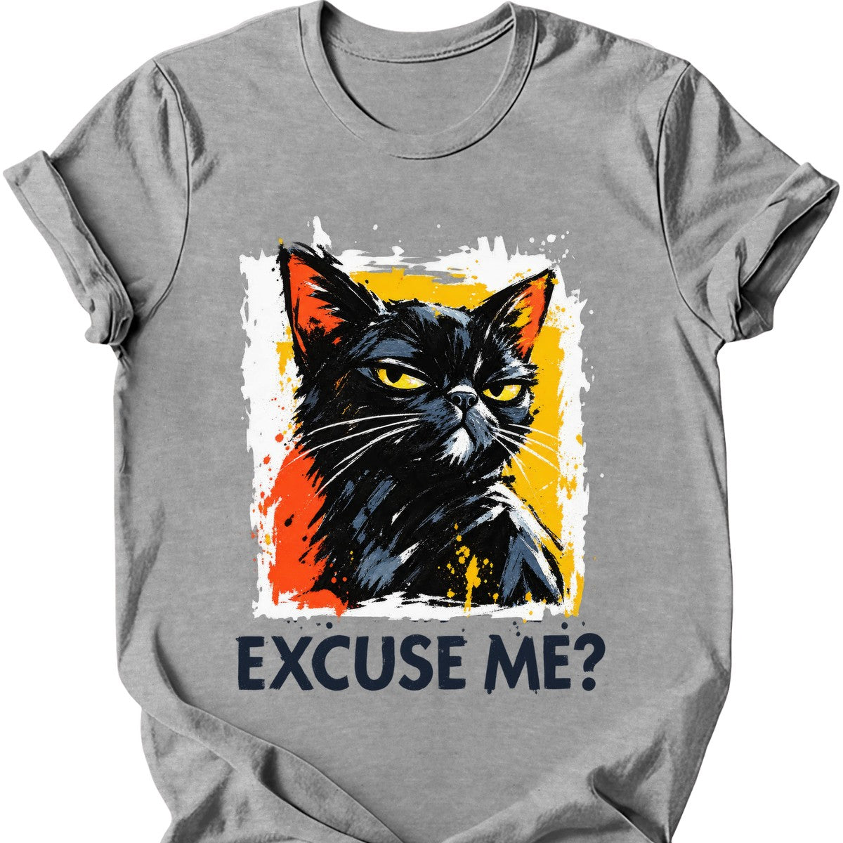 ‘Excuse Me?’ — Black Cat — Sport Grey