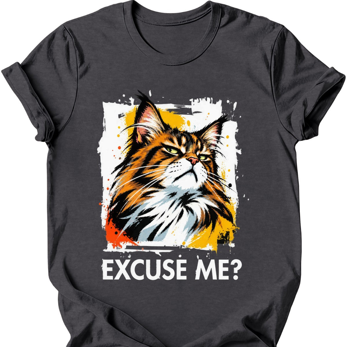 ‘Excuse Me?’ — Maine Coon — Dark Heather