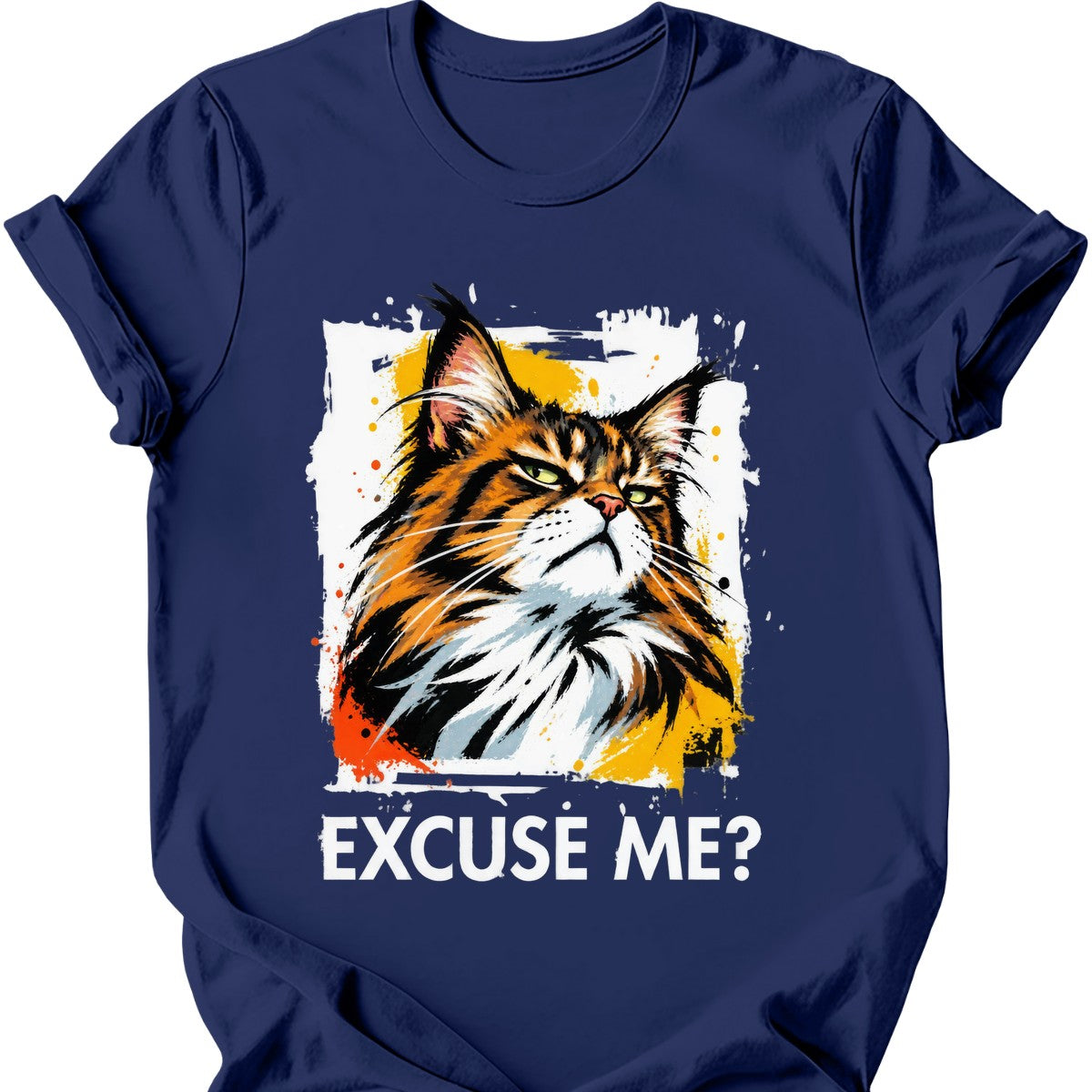 ‘Excuse Me?’ — Maine Coon — Navy