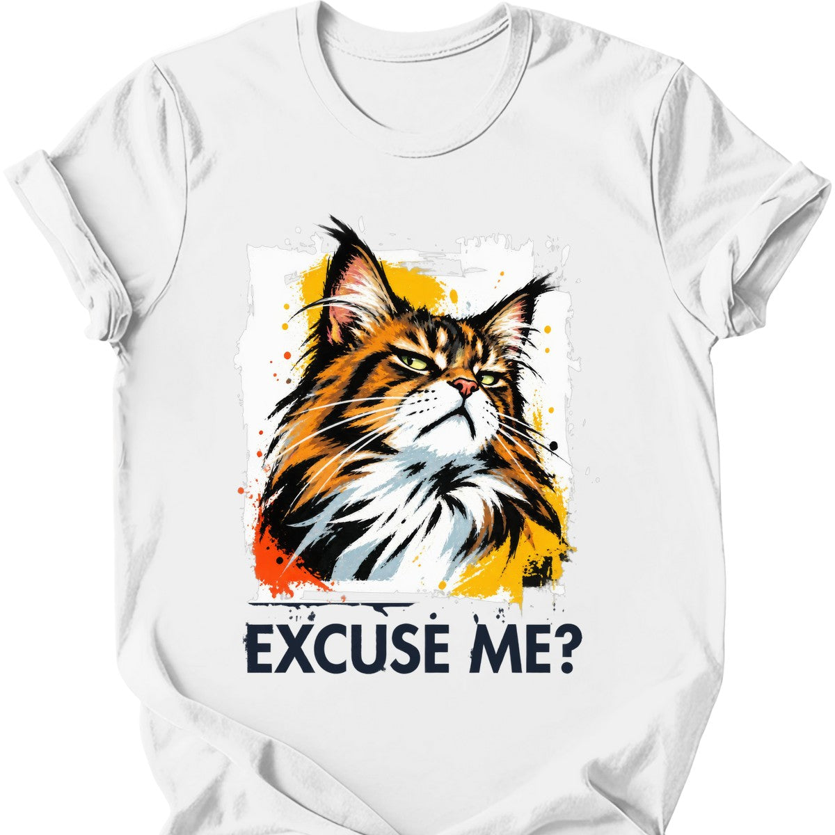 ‘Excuse Me?’ — Maine Coon — White
