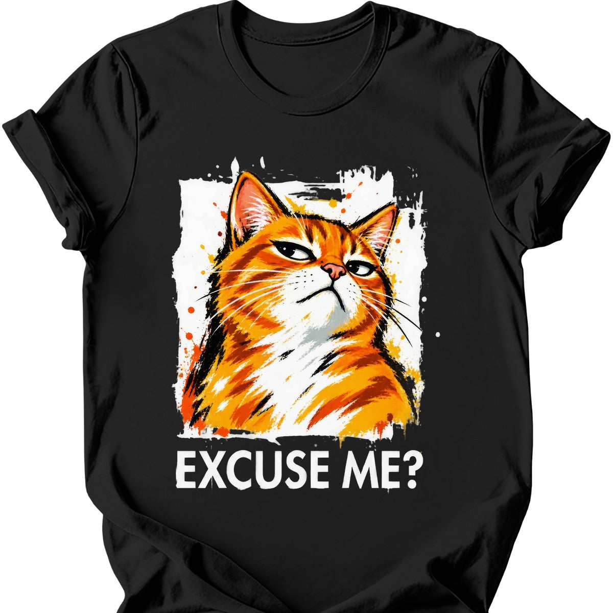 ‘Excuse Me?’ — Ginger Tabby — Black