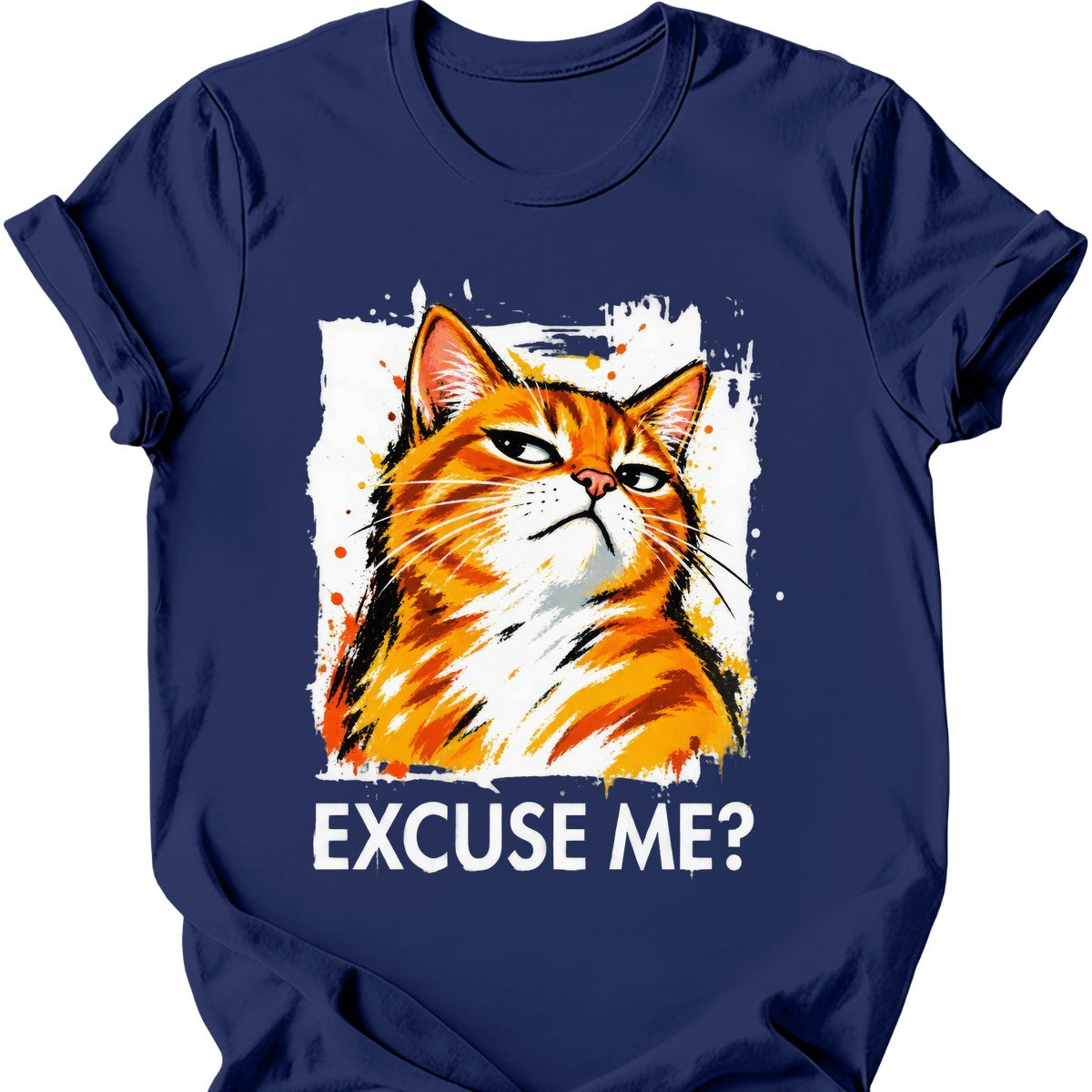 ‘Excuse Me?’ — Ginger Tabby — Navy