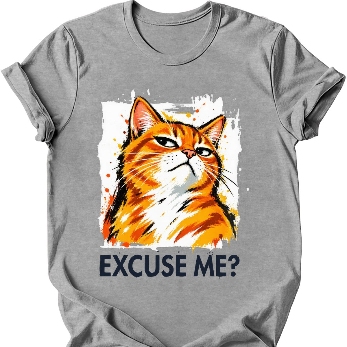 ‘Excuse Me?’ — Ginger Tabby — Sport Grey