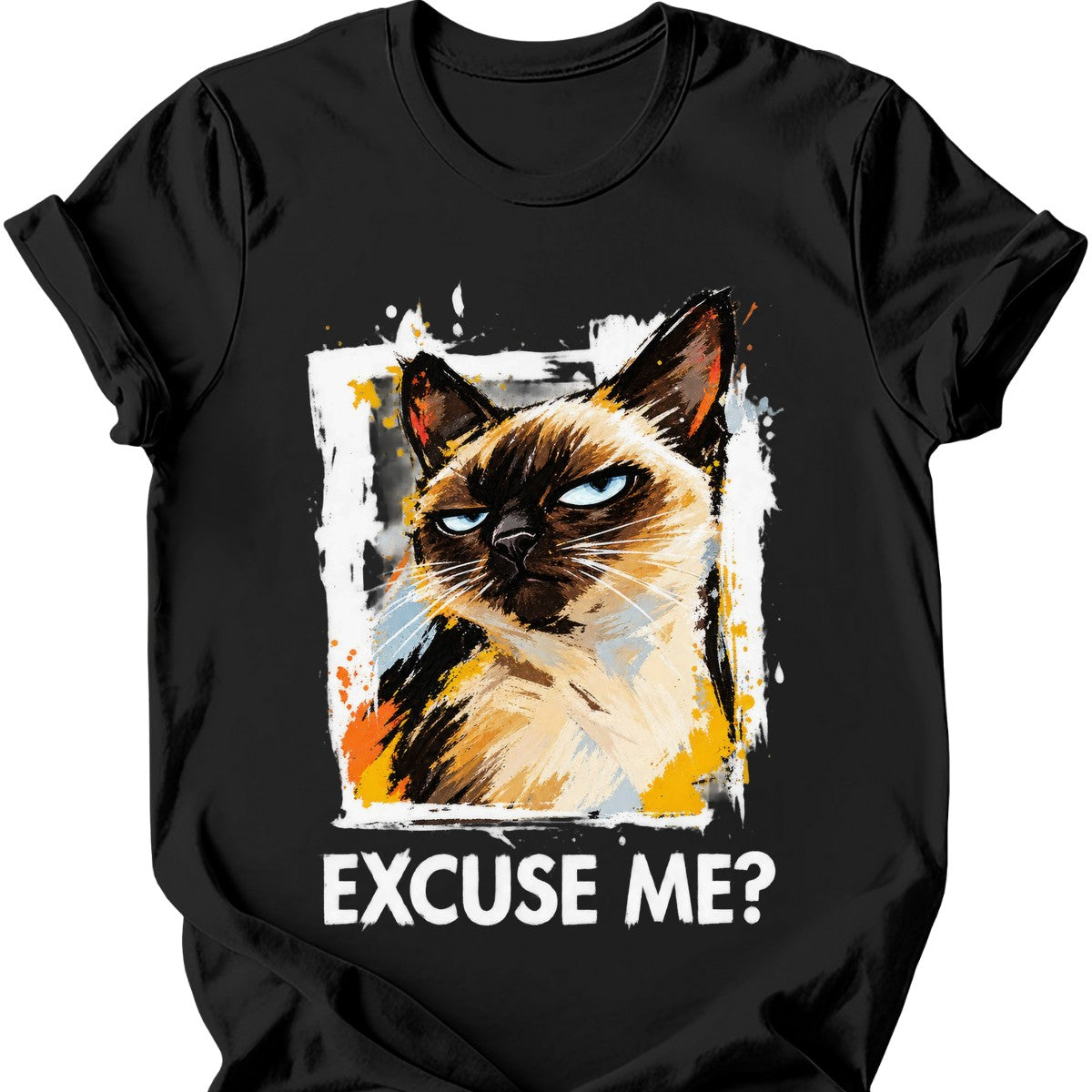‘Excuse Me?’ — Siamese Cat — Black