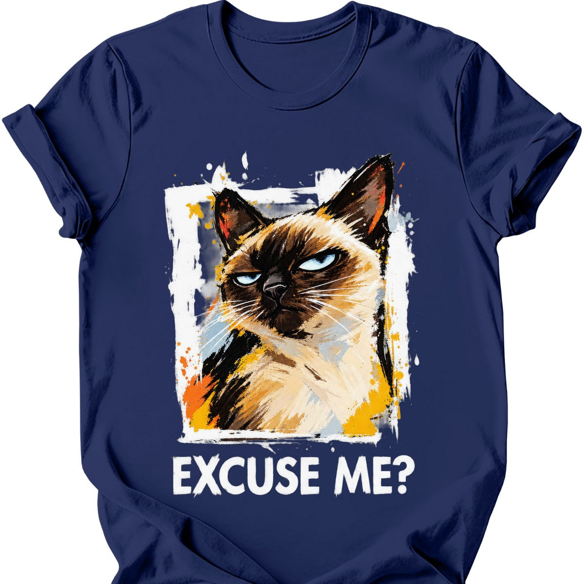 ‘Excuse Me?’ — Siamese Cat — Navy