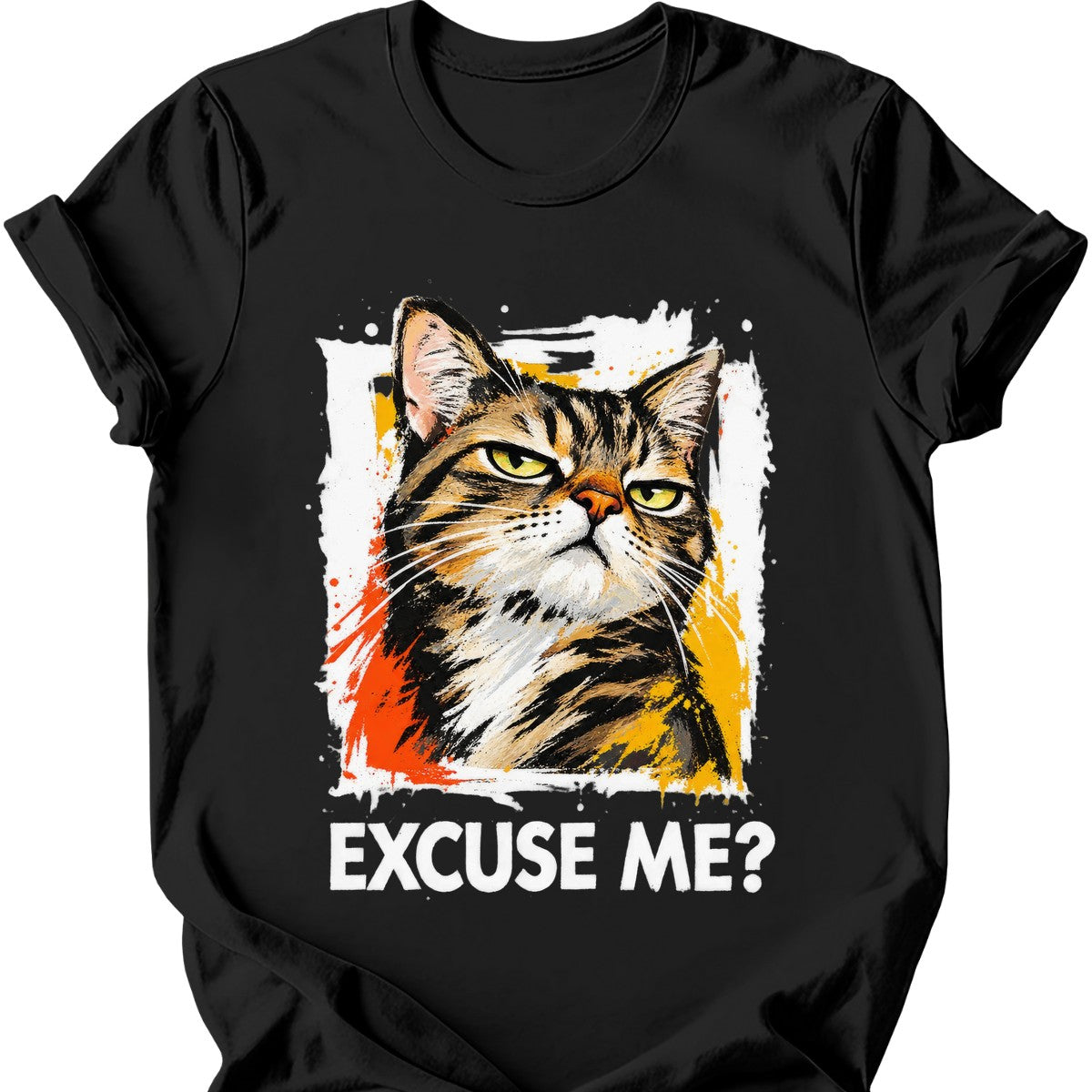 ‘Excuse Me?’ — Tabby Cat — Black