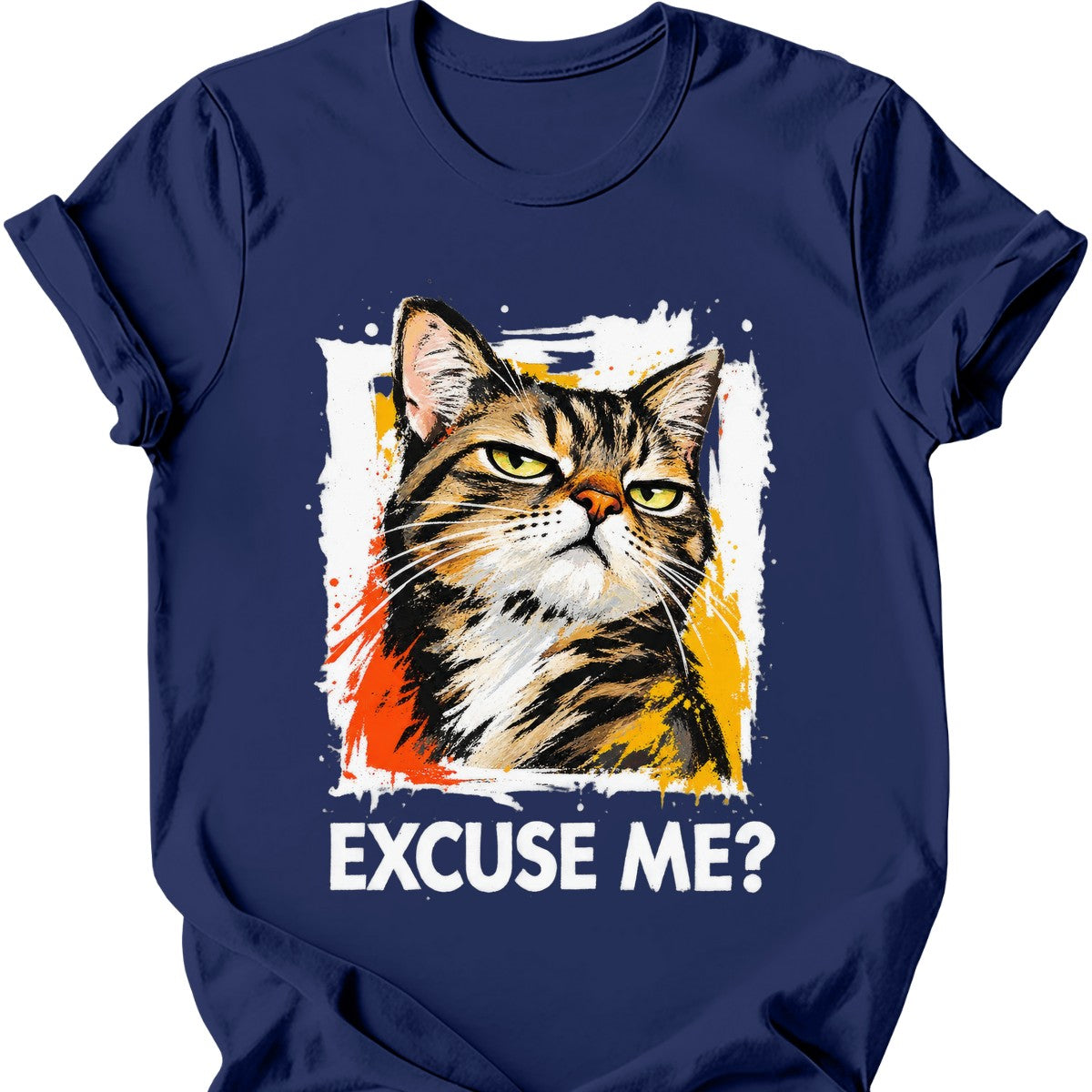 ‘Excuse Me?’ — Tabby Cat — Navy