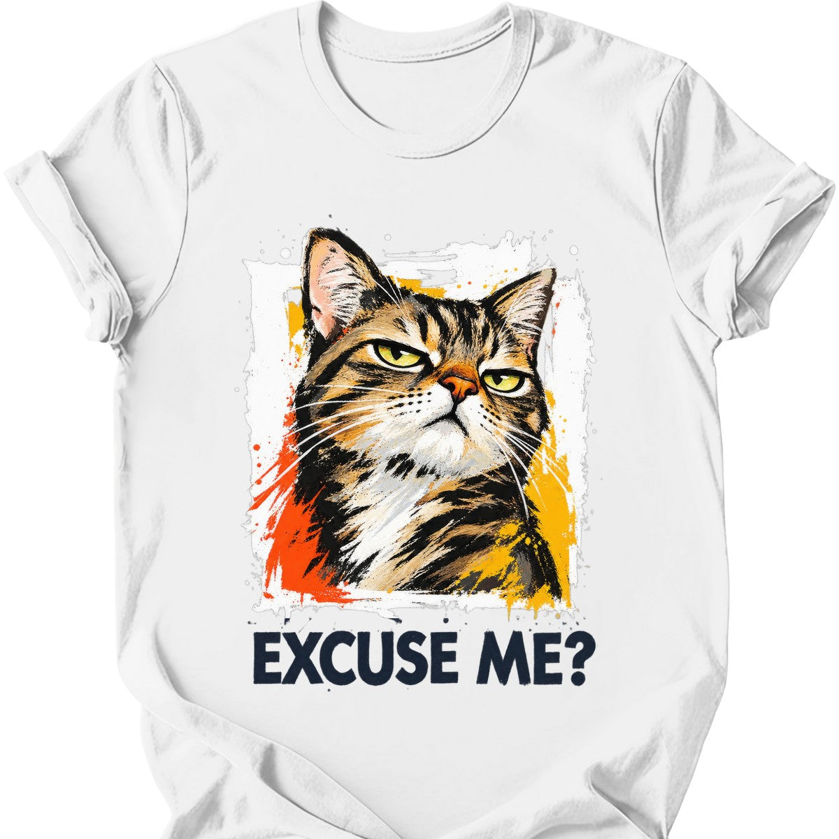 ‘Excuse Me?’ — Tabby Cat — White