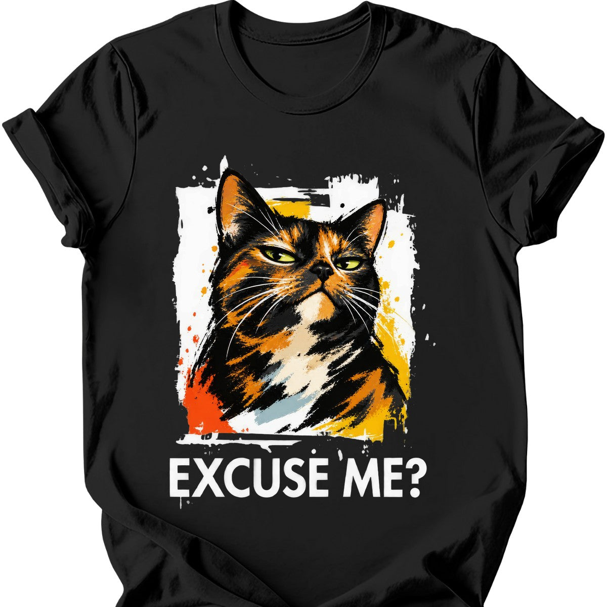 ‘Excuse Me?’ — Tortoiseshell Cat — Black