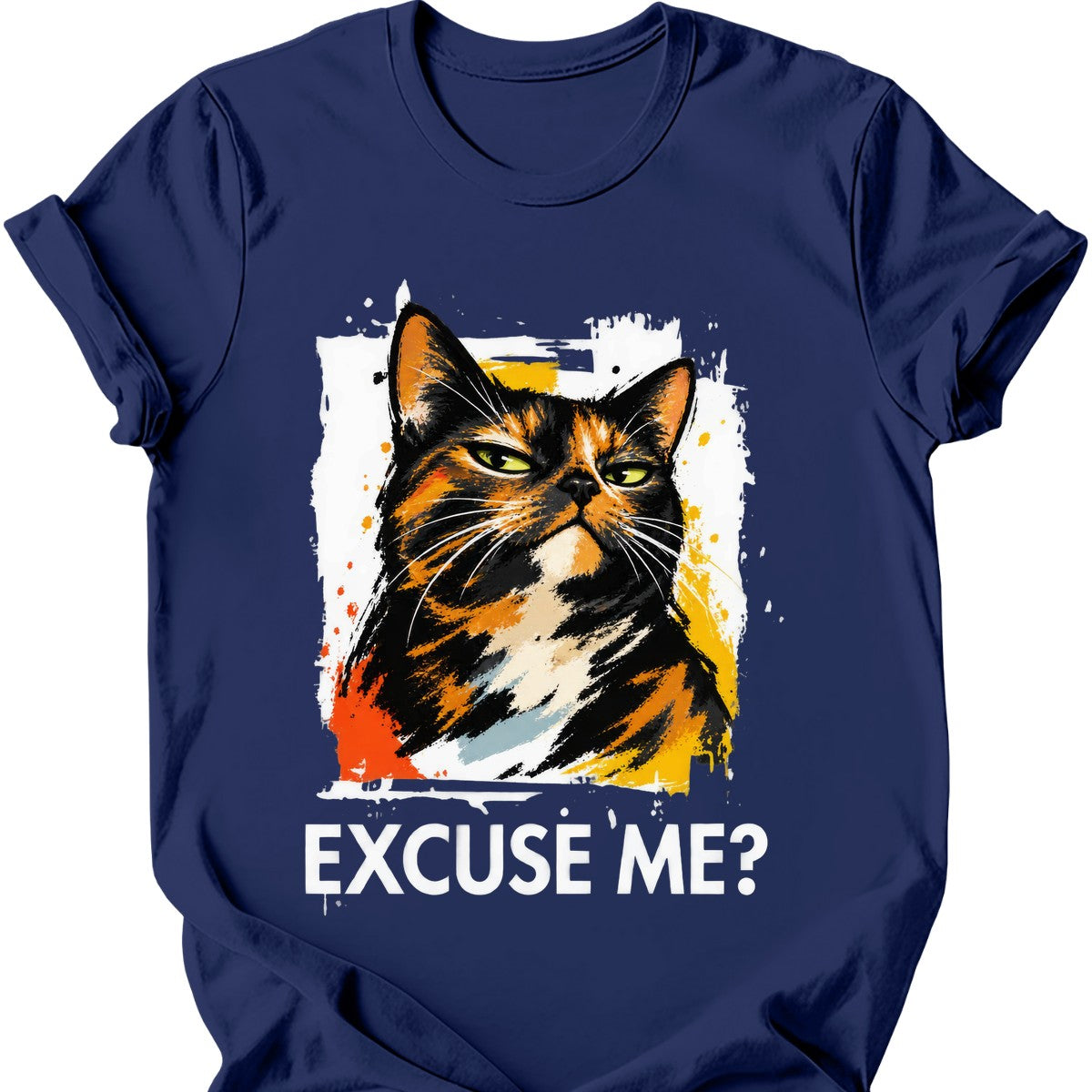 ‘Excuse Me?’ — Tortoiseshell Cat — Navy