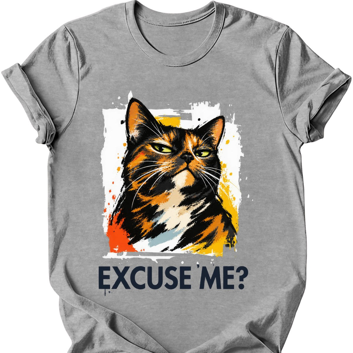 ‘Excuse Me?’ — Tortoiseshell Cat — Sport Grey