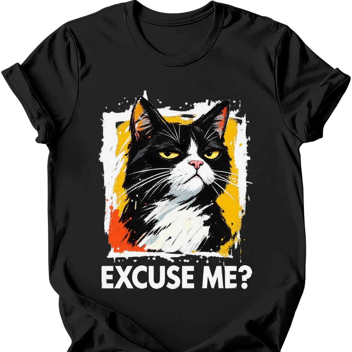 ‘Excuse Me?’ — Tuxedo Cat — Black