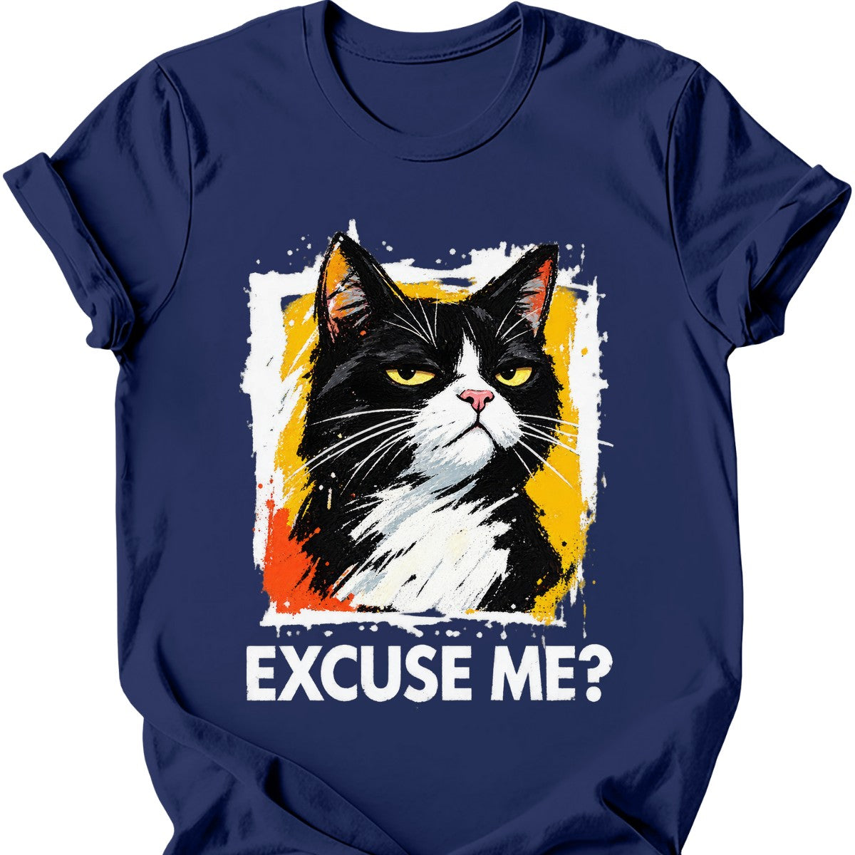 ‘Excuse Me?’ — Tuxedo Cat — Navy