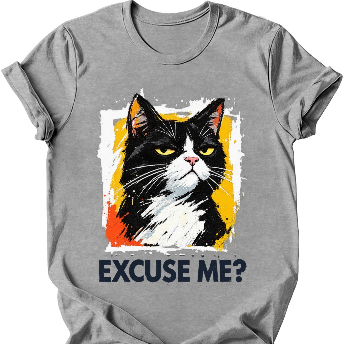 ‘Excuse Me?’ — Tuxedo Cat — Sport Grey