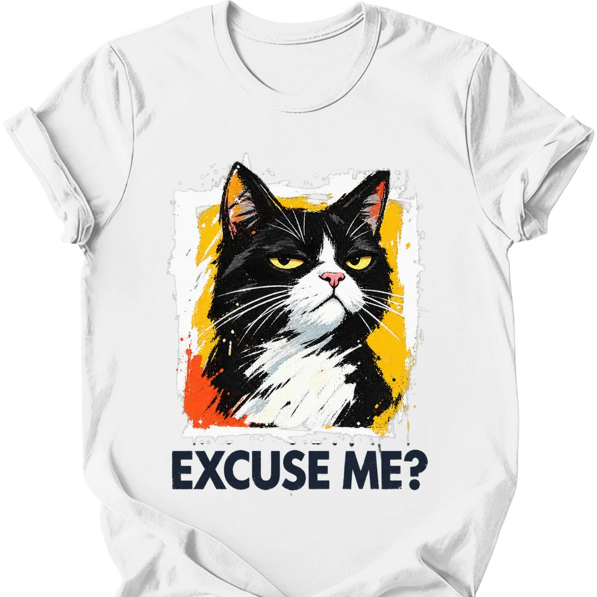‘Excuse Me?’ — Tuxedo Cat — White