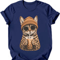 Hipster Cat — Bengal Cat T-Shirt — Navy