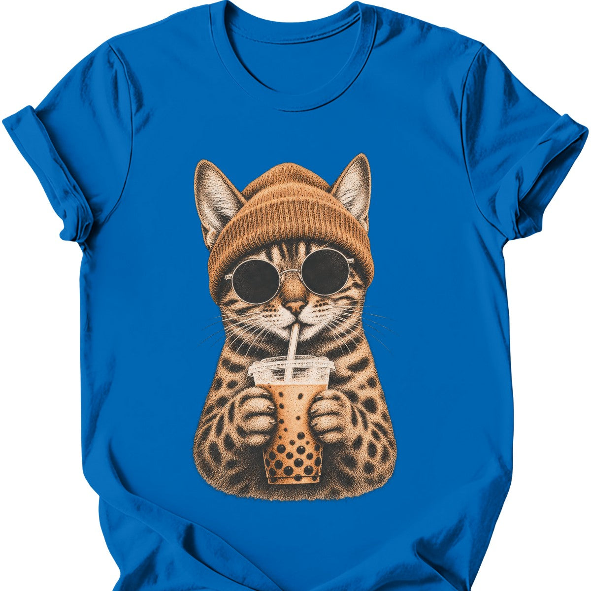 Hipster Cat — Bengal Cat T-Shirt — Royal