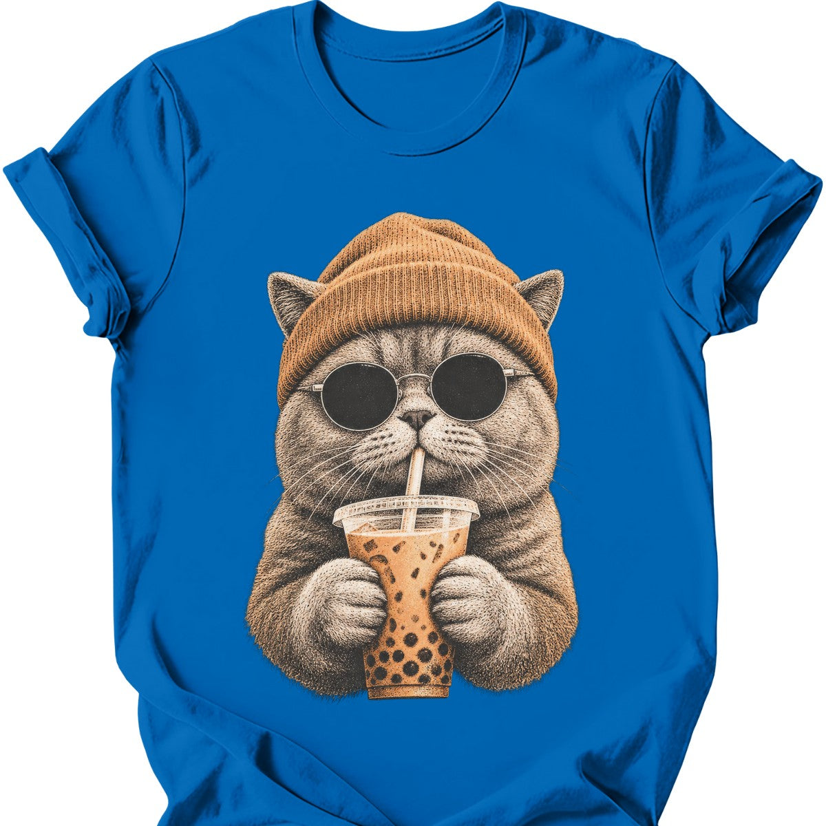 Hipster Cat — British Shorthair T-Shirt — Royal