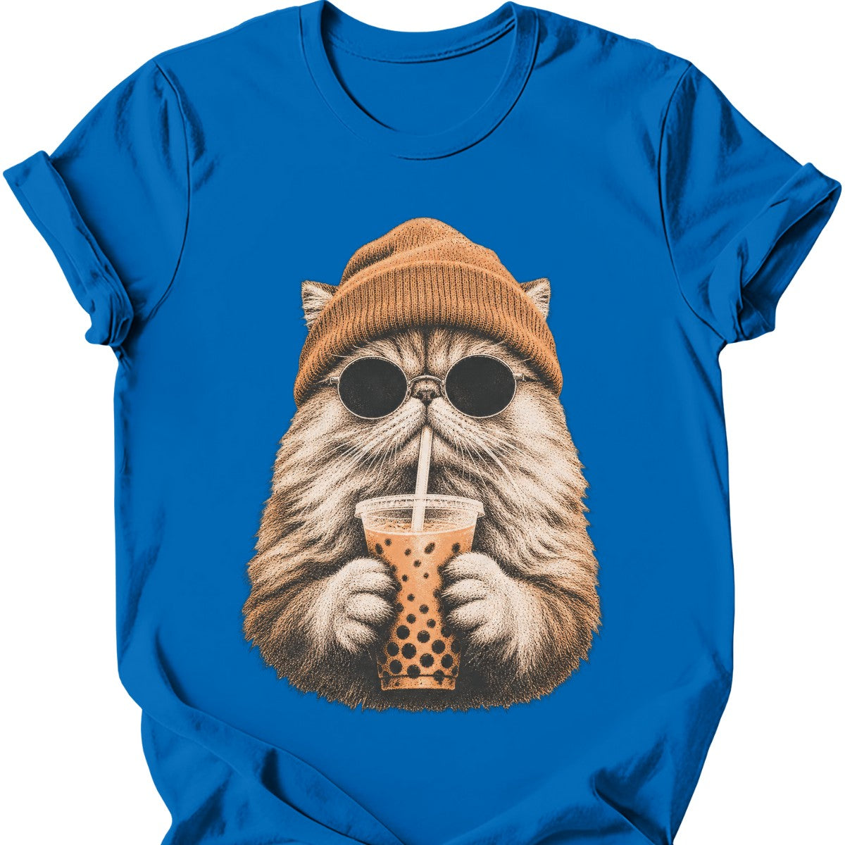 Hipster Cat — Persian Cat T-Shirt — Royal