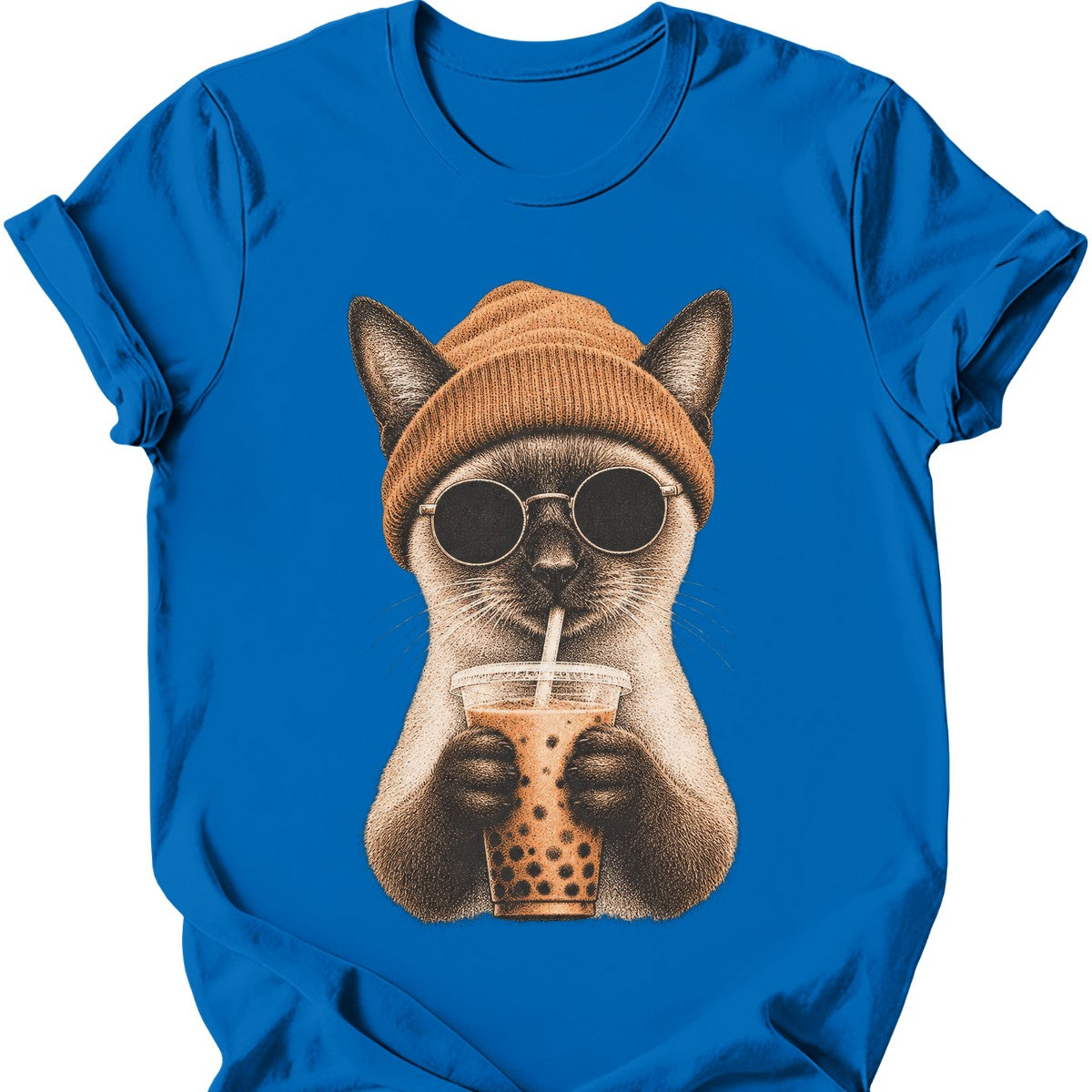Hipster Cat — Siamese Cat T-Shirt — Royal