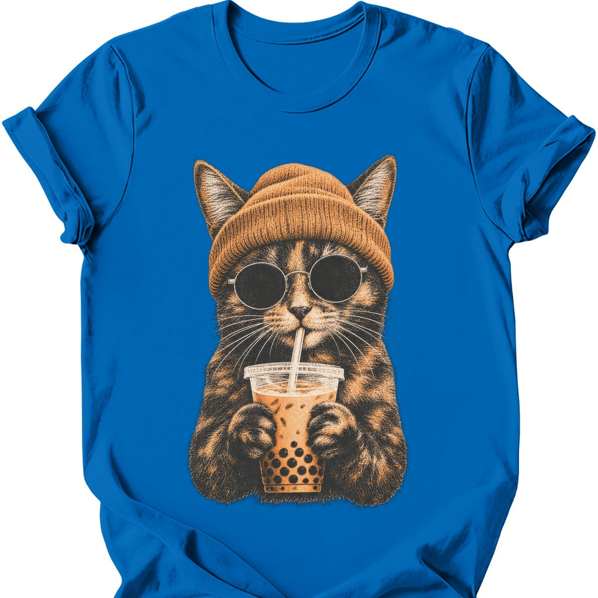 Hipster Cat — Tortoiseshell Cat T-Shirt — Royal