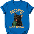 Not Today — Black Cat T-Shirt — Royal