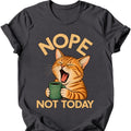 Not Today — Ginger Tabby T-Shirt — Dark Heather