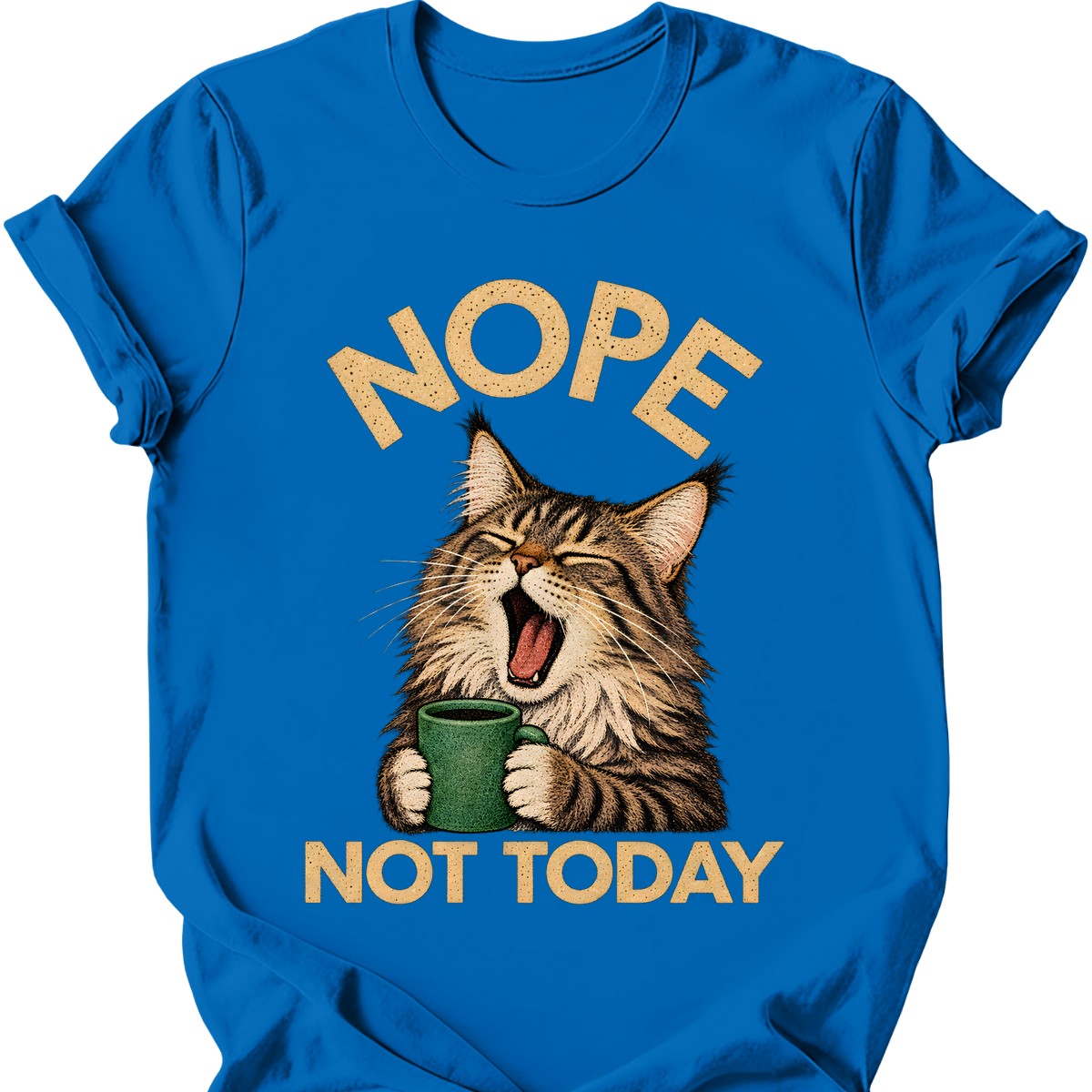 Not Today — Maine Coon T-Shirt — Royal