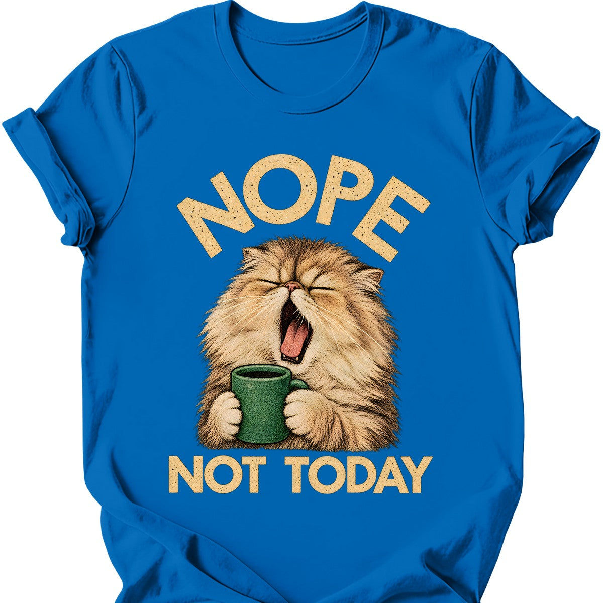 Not Today — Persian Cat T-Shirt — Royal