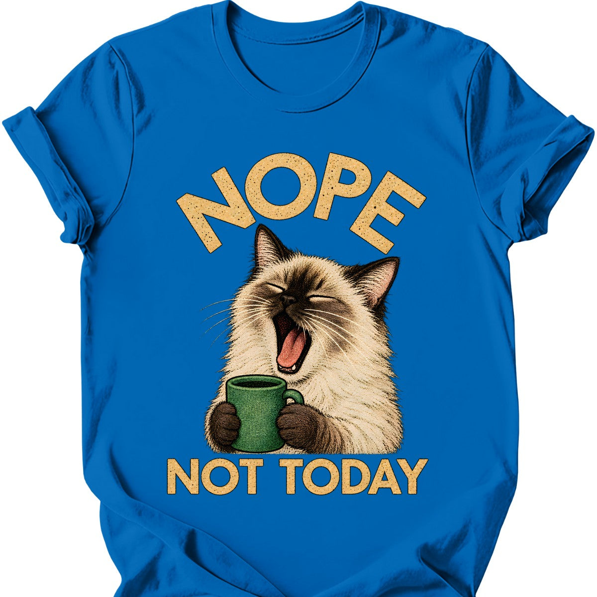 Not Today — Ragdoll Cat T-Shirt — Royal