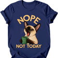 Not Today — Siamese Cat T-Shirt — Navy