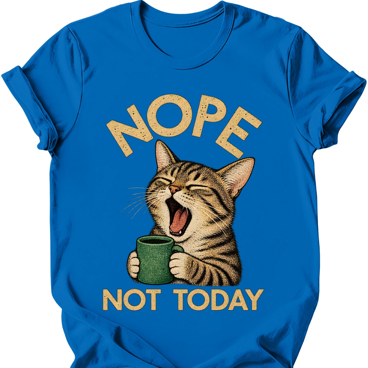 Not Today — Tabby Cat T-Shirt — Royal