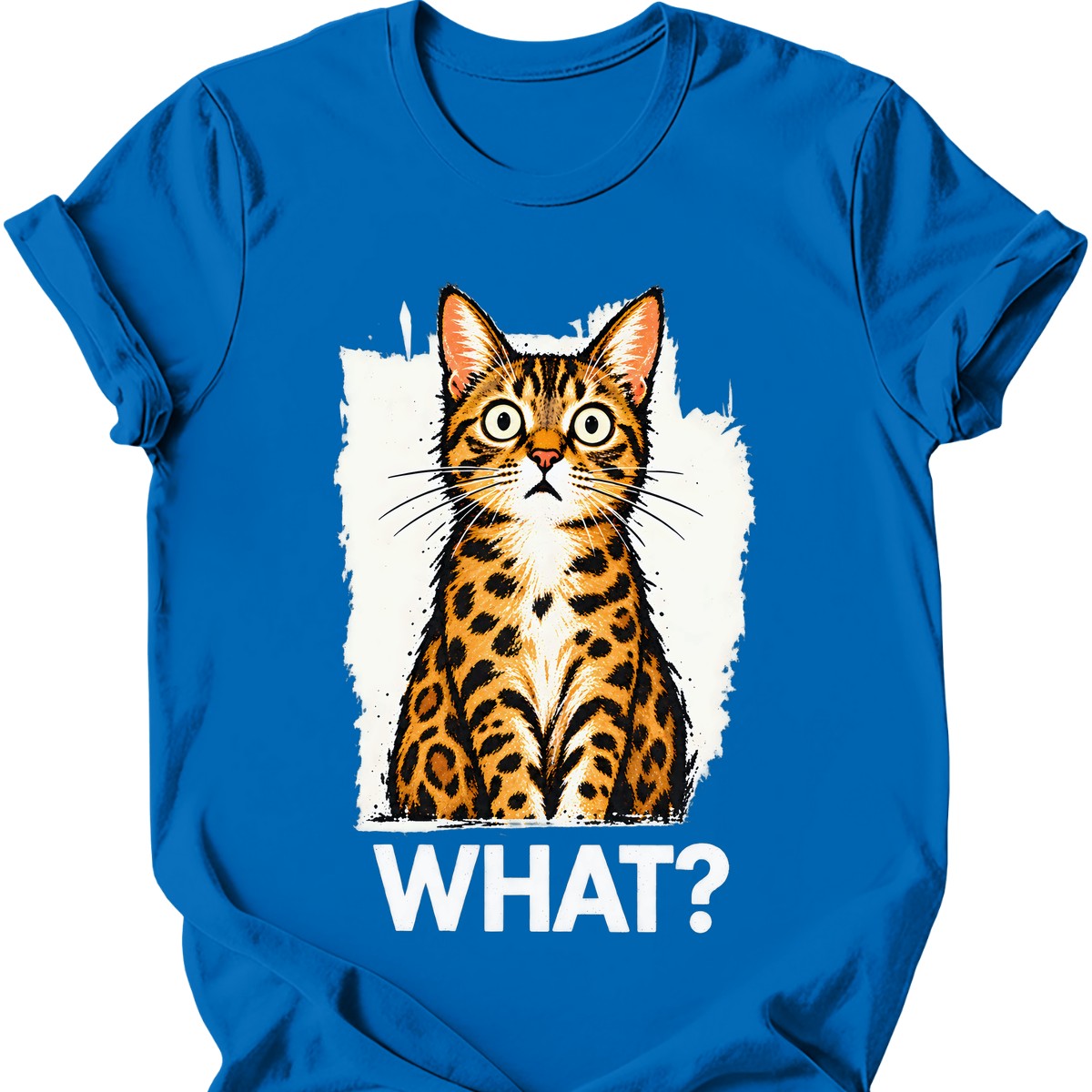 What? — Bengal Cat T-Shirt — Royal