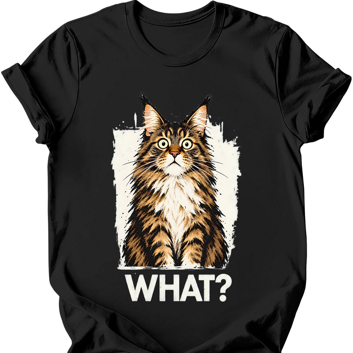 What? — Maine Coon T-Shirt — Black