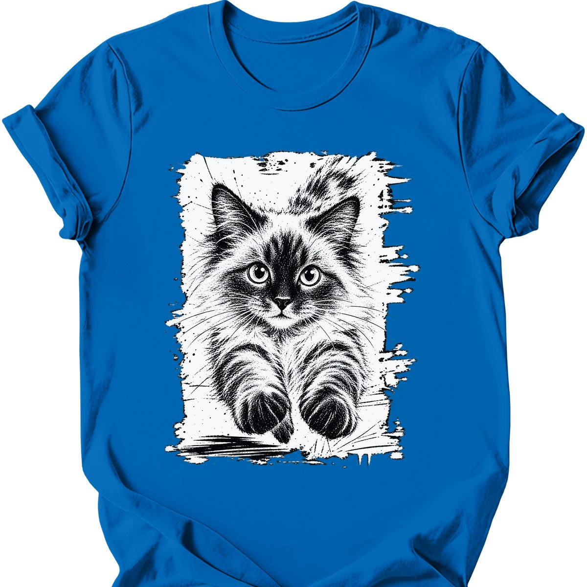 Running Cat — Ragdoll Cat T-Shirt — Royal