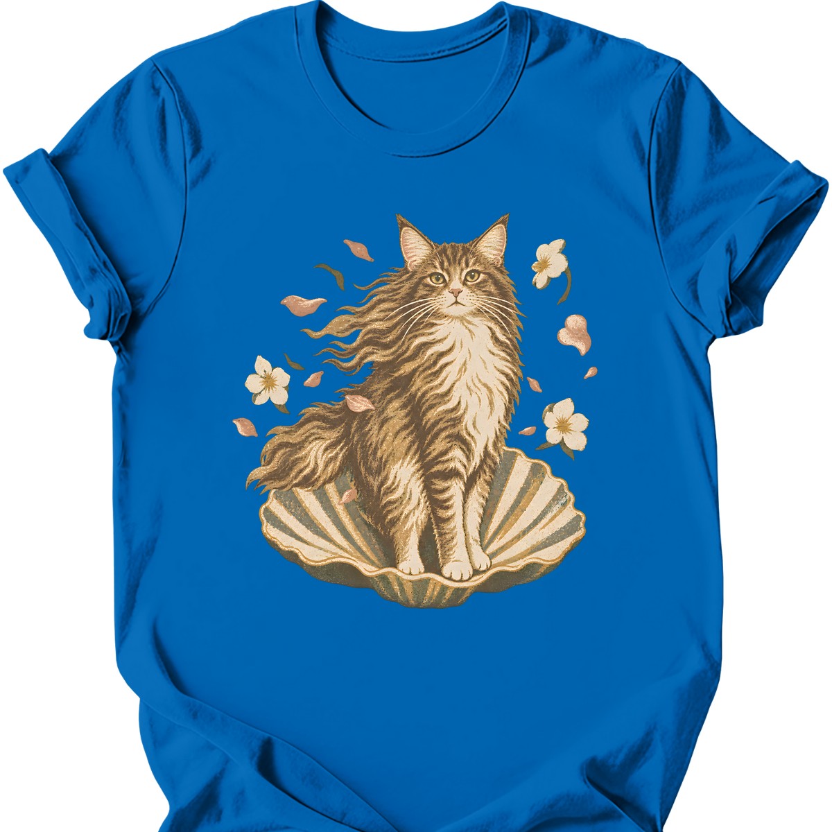 Birth of Venus Cat T-Shirt — Royal