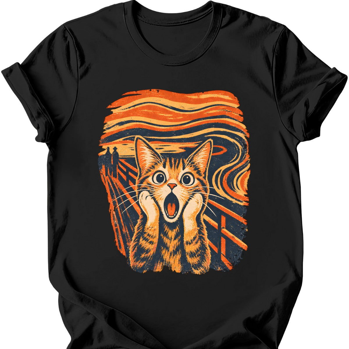 The Scream Cat T-Shirt — Black