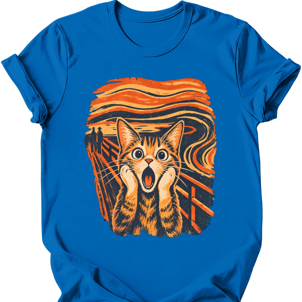 The Scream Cat T-Shirt — Royal