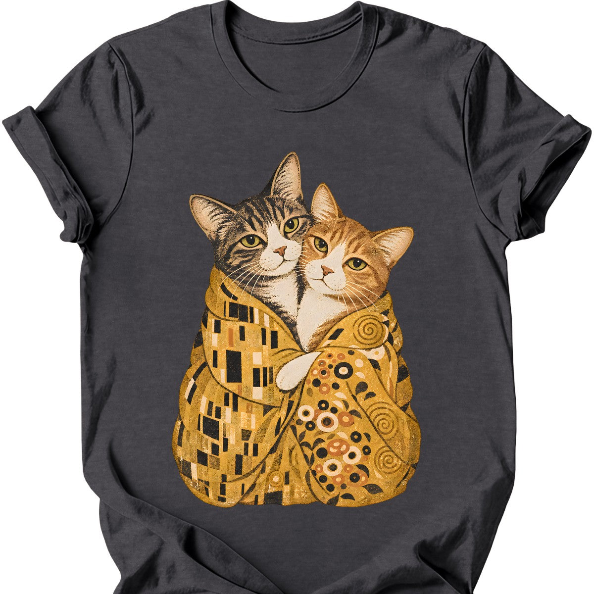 The Kiss Cats T-Shirt — Dark Heather