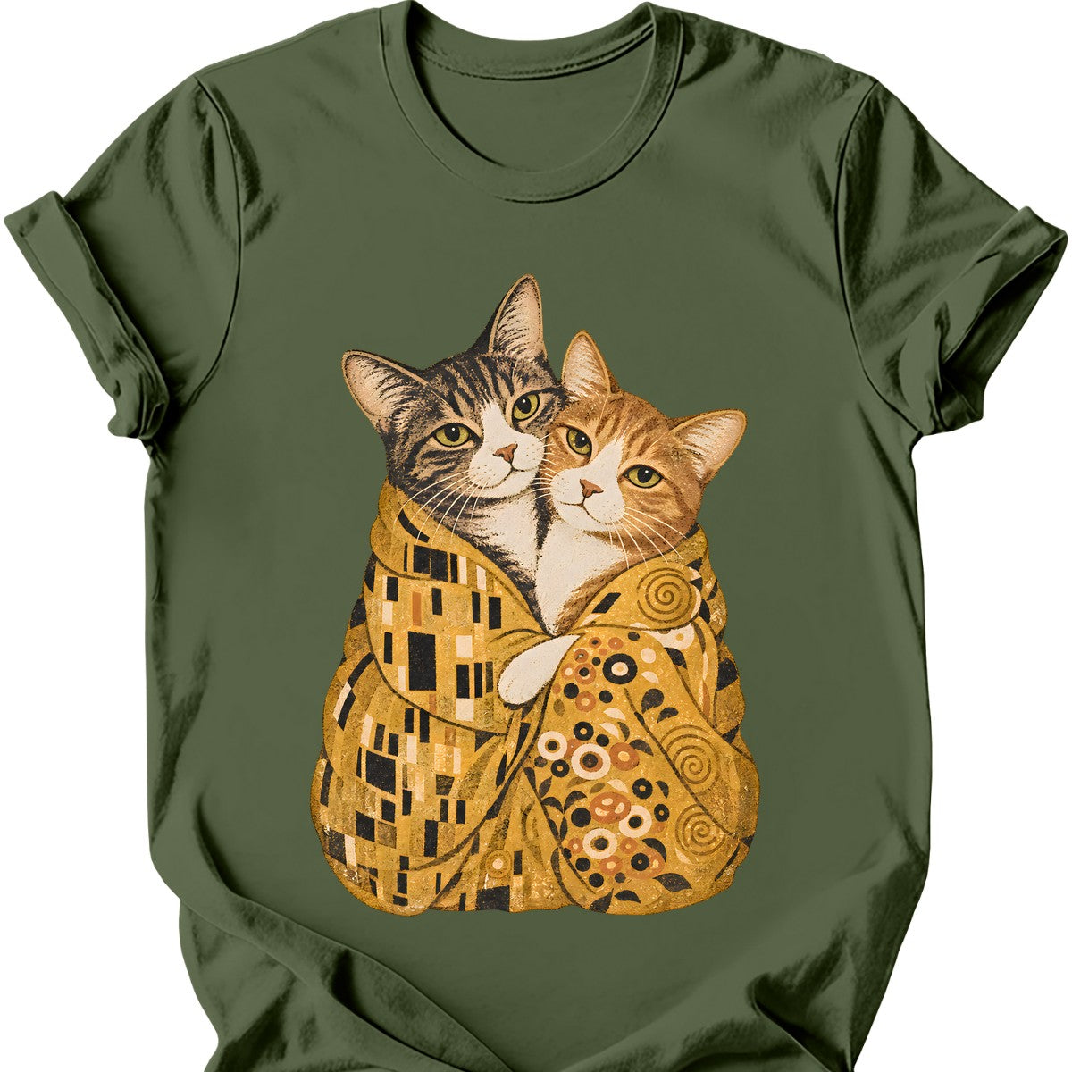 The Kiss Cats T-Shirt — Military Green