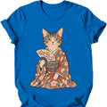 Kimono Cat T-Shirt — Royal