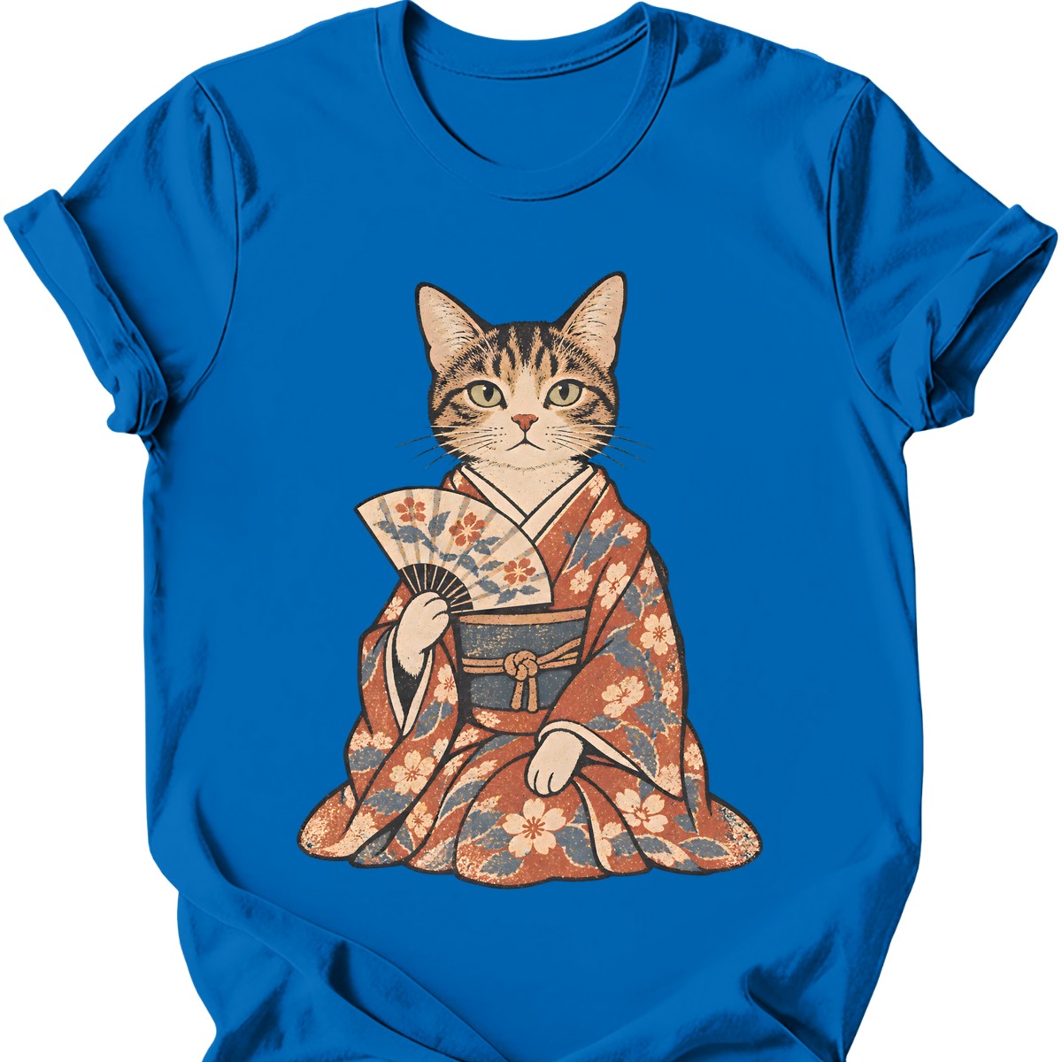 Kimono Cat T-Shirt — Royal