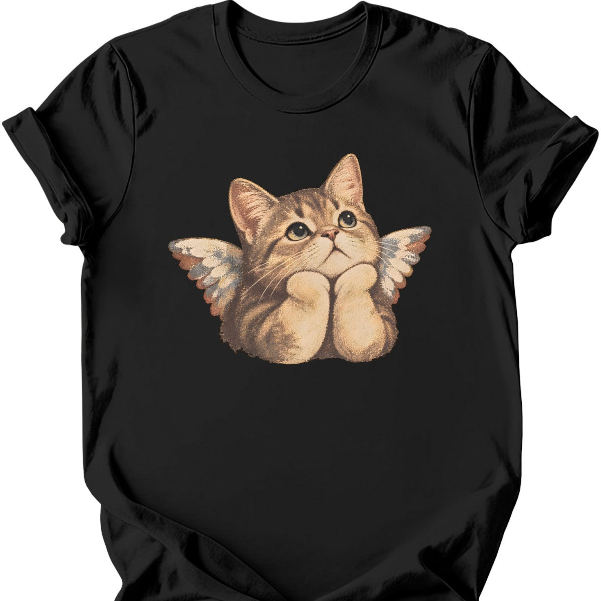 Cherub Cat T-Shirt — Black