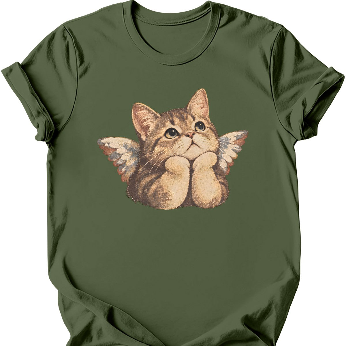 Cherub Cat T-Shirt — Military Green