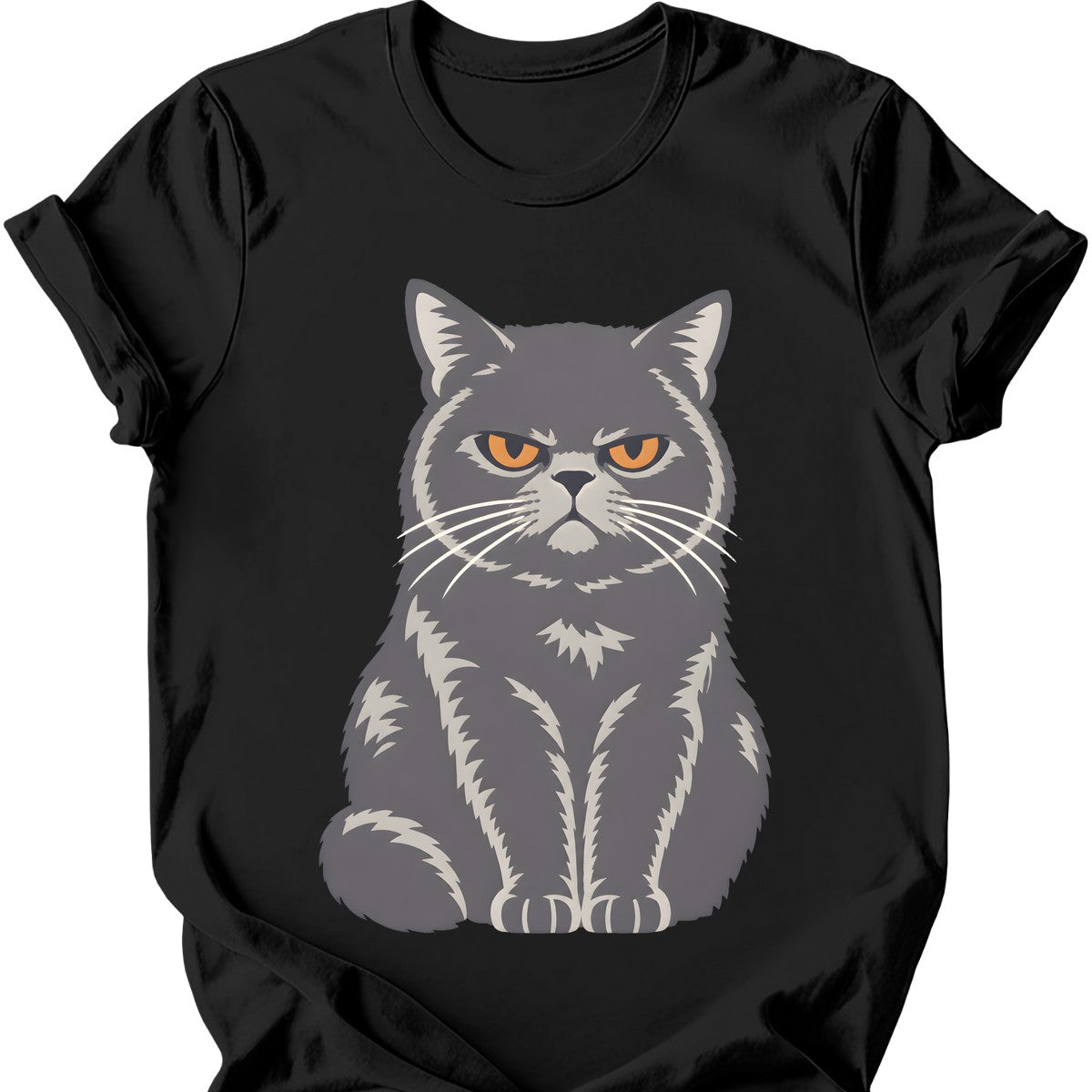 Unimpressed British Shorthair T-Shirt — Black