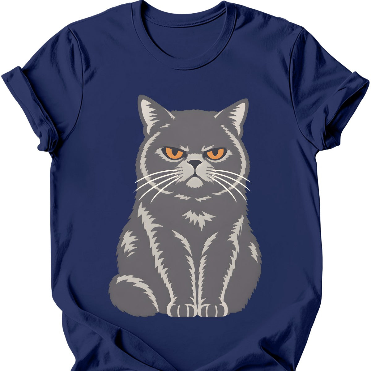 Unimpressed British Shorthair T-Shirt — Navy
