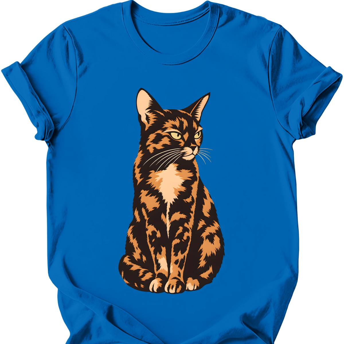 Tortitude Cat T-Shirt — Royal