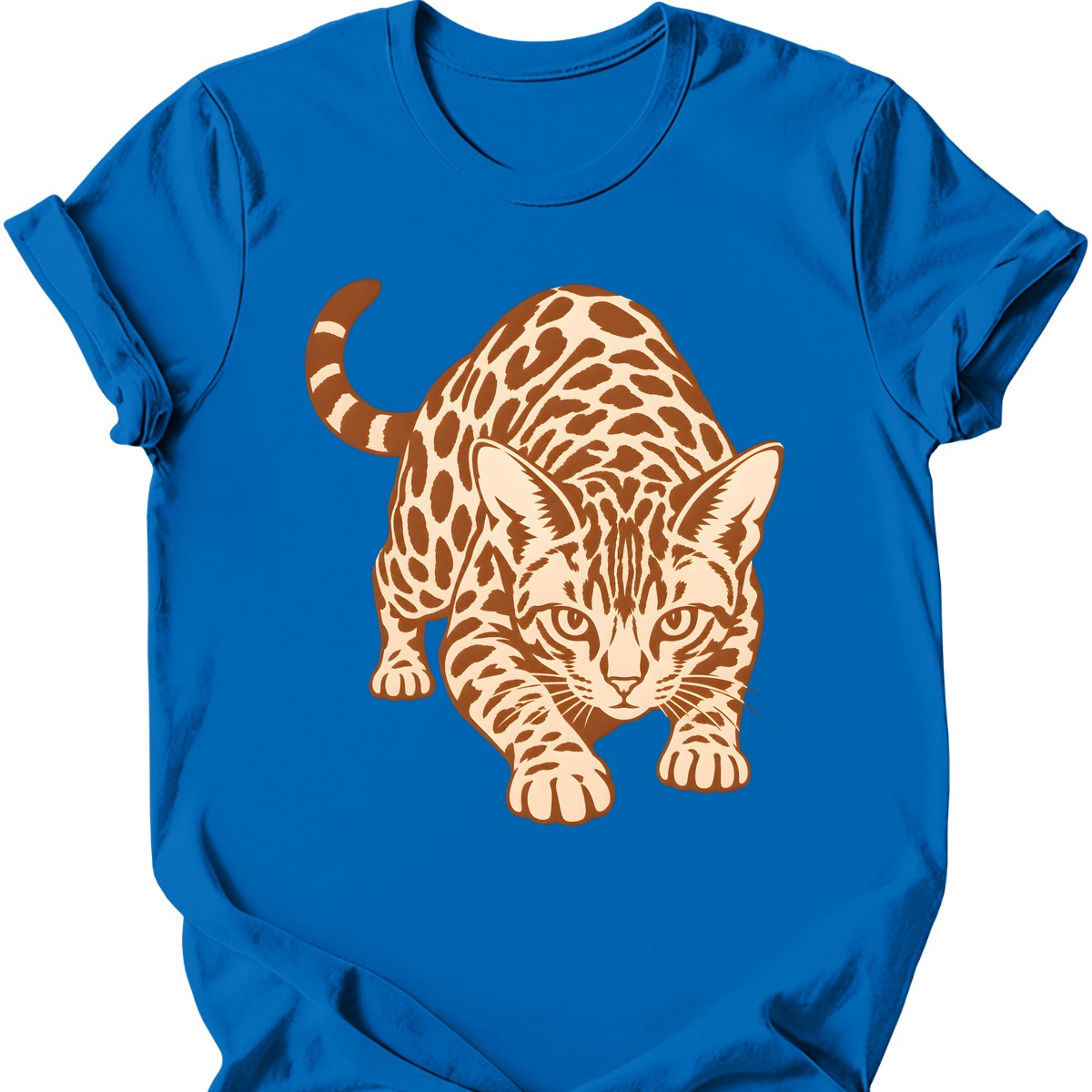 Stalking Bengal Cat T-Shirt — Royal
